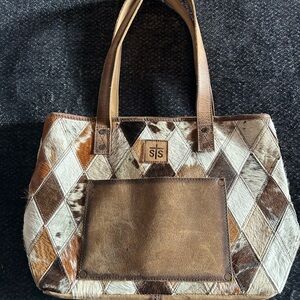 STS Ranchwear Women's Brown and Cream Diamond Tote